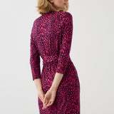 Sukienka BOGINI PRZED KOLANO print mini leo pink & art blue