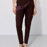 MADOXY espresso & print leo burgundy