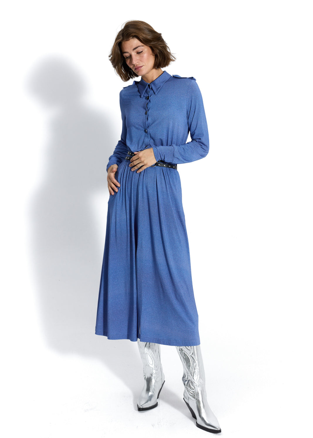 HELENA print blue jeans