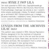 RZYMSKIE WAKACJE print rysie z IWP lila