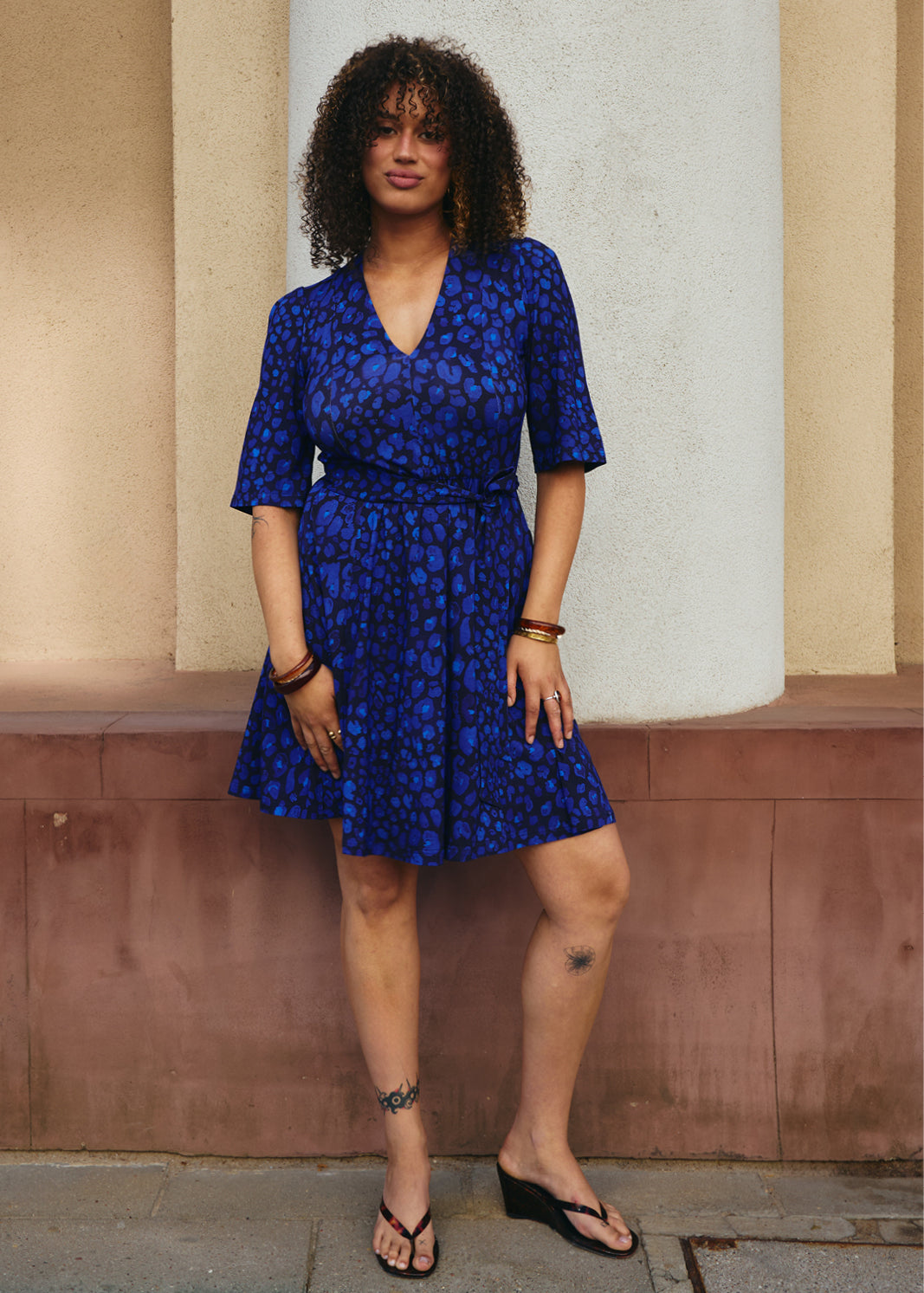 Sukienka FLORENCJA print leo art blue