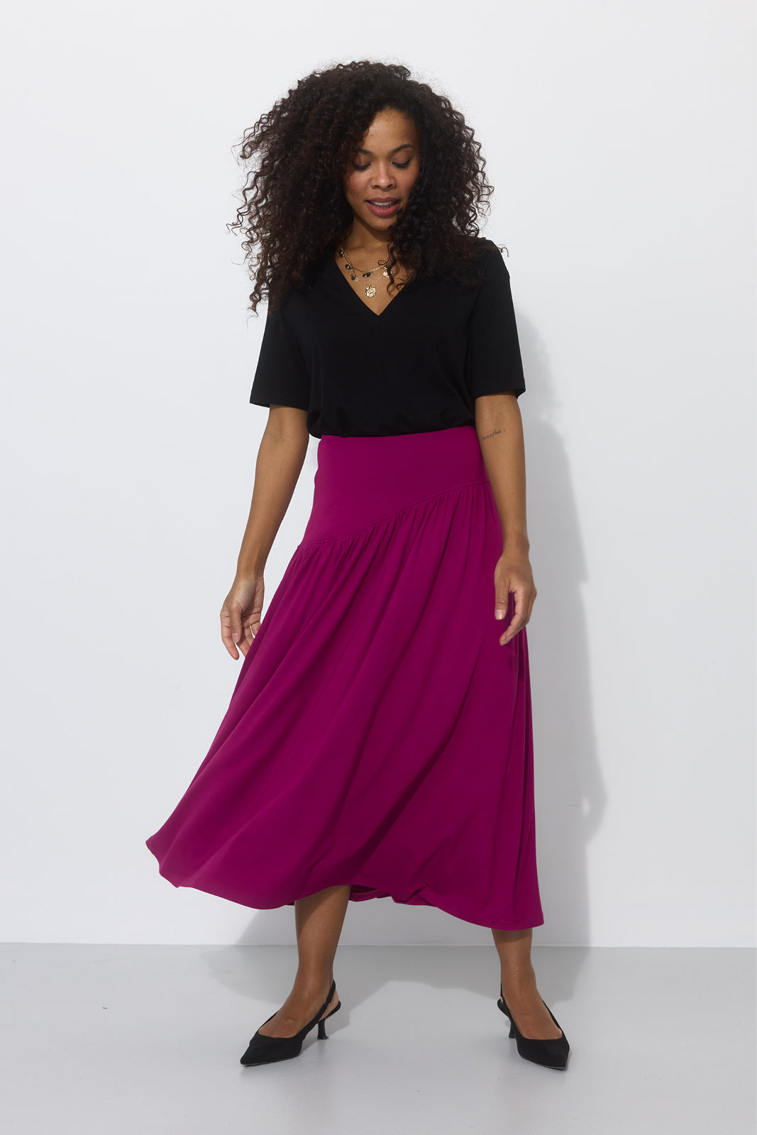 HIPS DON'T LIE MIDI purpurowa