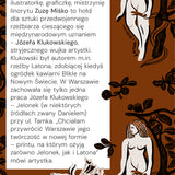 Ilustracja artystyczna z postaciami Latony i Jelonek Ziemia, motywami roślinnymi i jeleniem, print polskiej graficzki