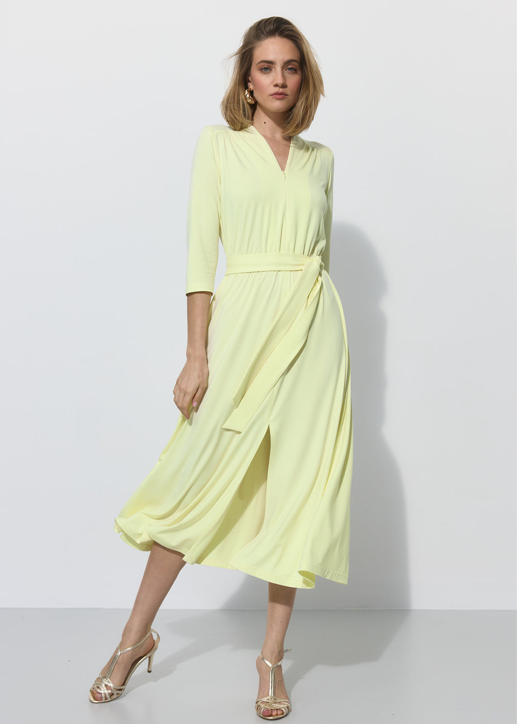 LIBERTY DRESS krem cytrynowy