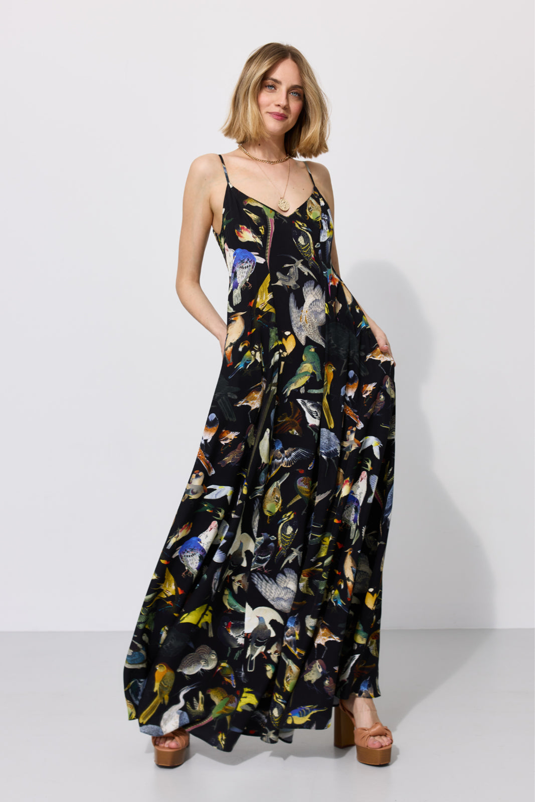 Dress ALL NIGHT LONG Warsaw Birds print