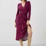 Sukienka MUSE print mini leo pink & art blue