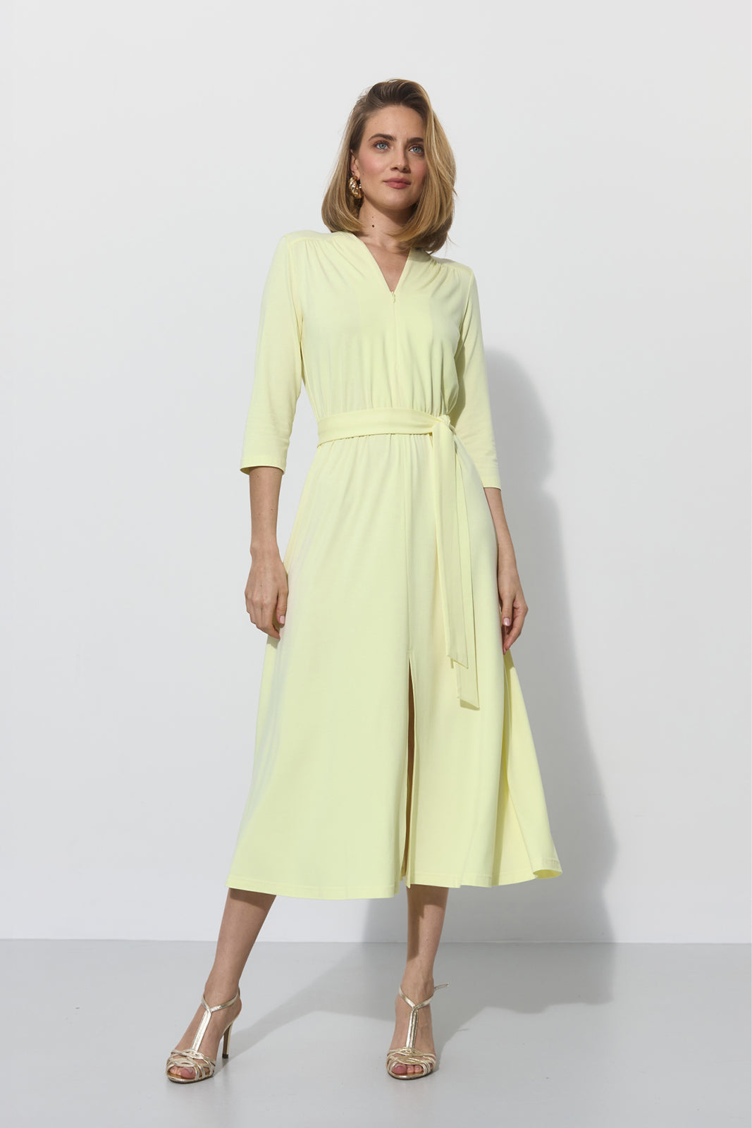 LIBERTY DRESS krem cytrynowy