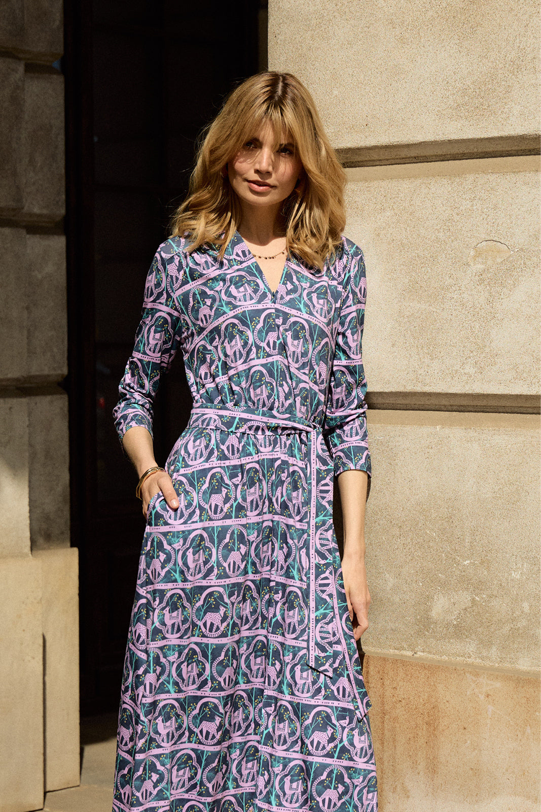 LIBERTY DRESS print rysie z IWP patynowy