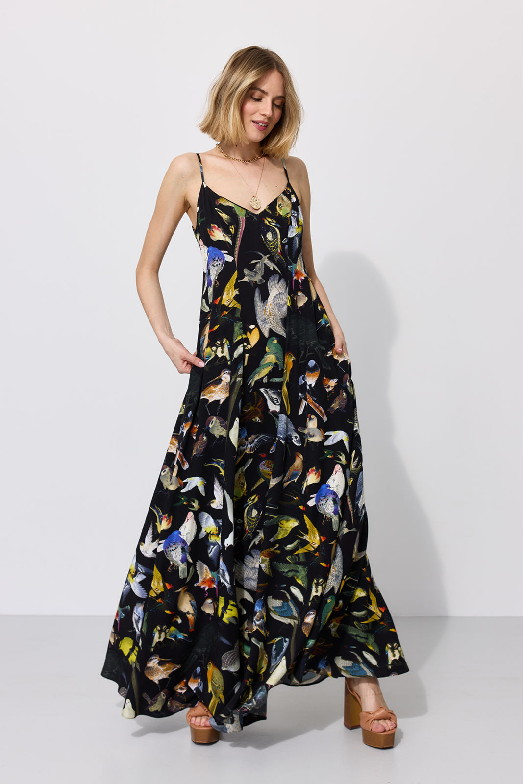 Dress ALL NIGHT LONG Warsaw Birds print