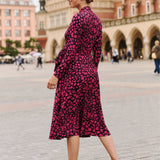 Sukienka MON AMOUR print leo pink & black