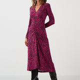 Sukienka MUSE print mini leo pink & art blue