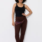 MADOXY espresso & print leo burgundy