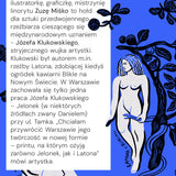 Print Latona i Jelonek Woda – artystyczny wzór z kobietą i drzewem, inspirowany rzeźbą Klukowskiego, w niebiesko-czarnych kolorach