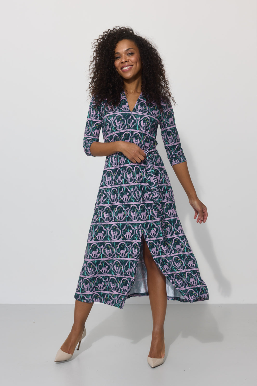 LIBERTY DRESS print rysie z IWP patynowy