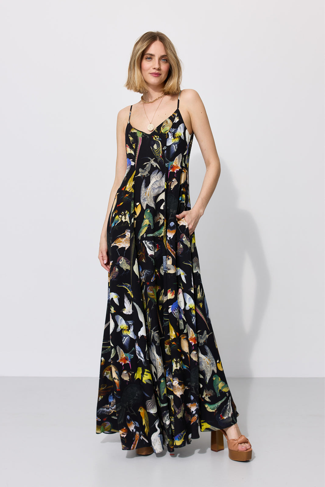 Dress ALL NIGHT LONG Warsaw Birds print
