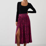 Spódnica HIGH RISK print mini leo pink & art blue