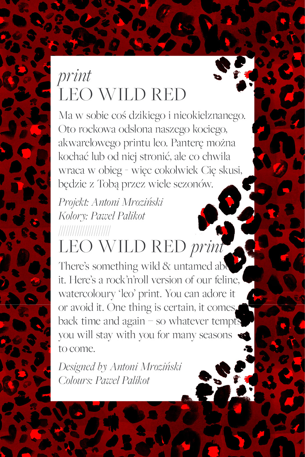 RAMONDRESKA print leo wild red