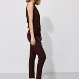 MADOXY espresso & print leo burgundy