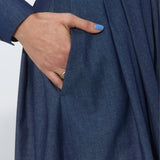 SPÓDNICA GARNITUROWA 7/8 navy blue jeans