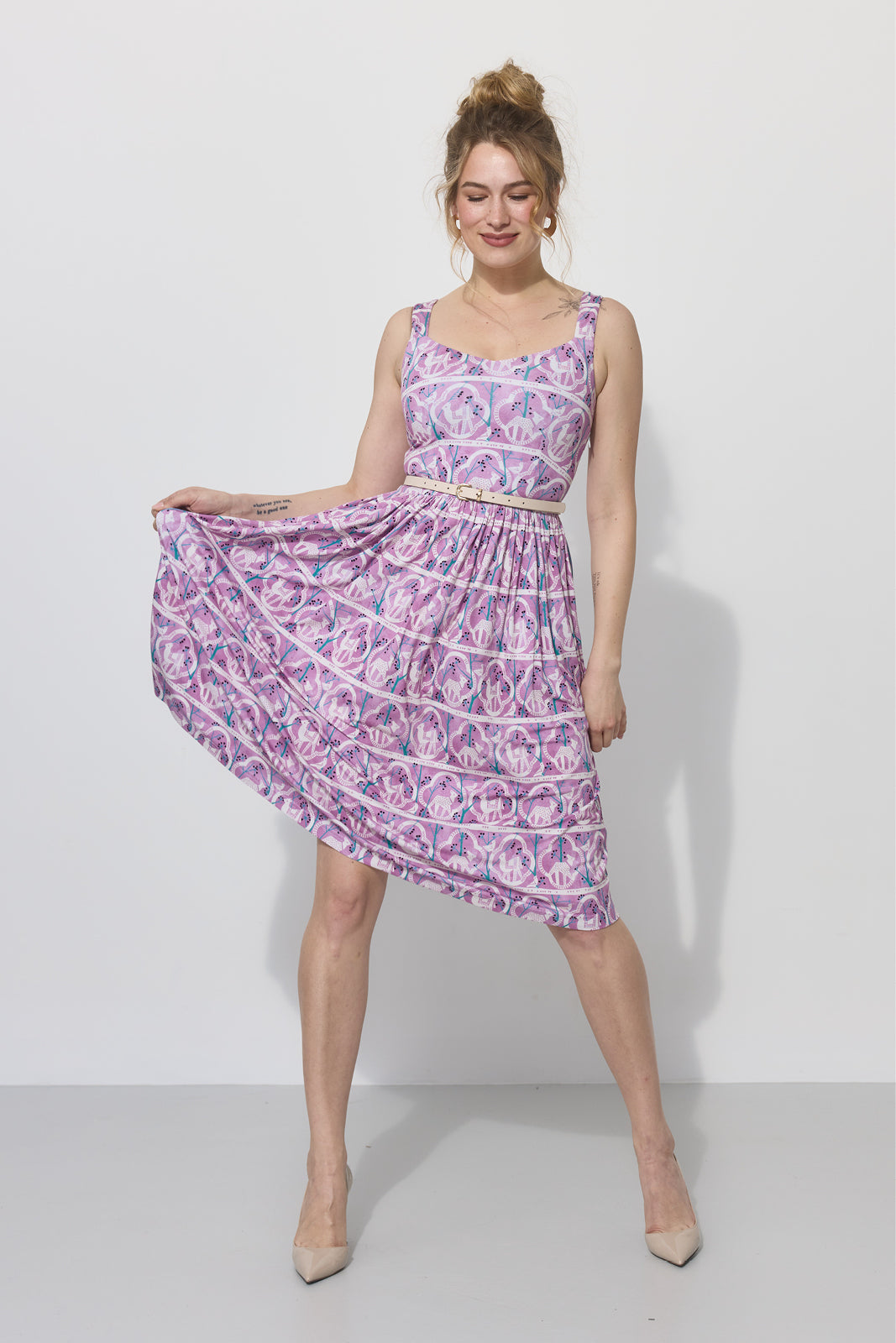 RZYMSKIE WAKACJE print rysie z IWP lila