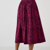 Spódnica HIGH RISK print mini leo pink & art blue