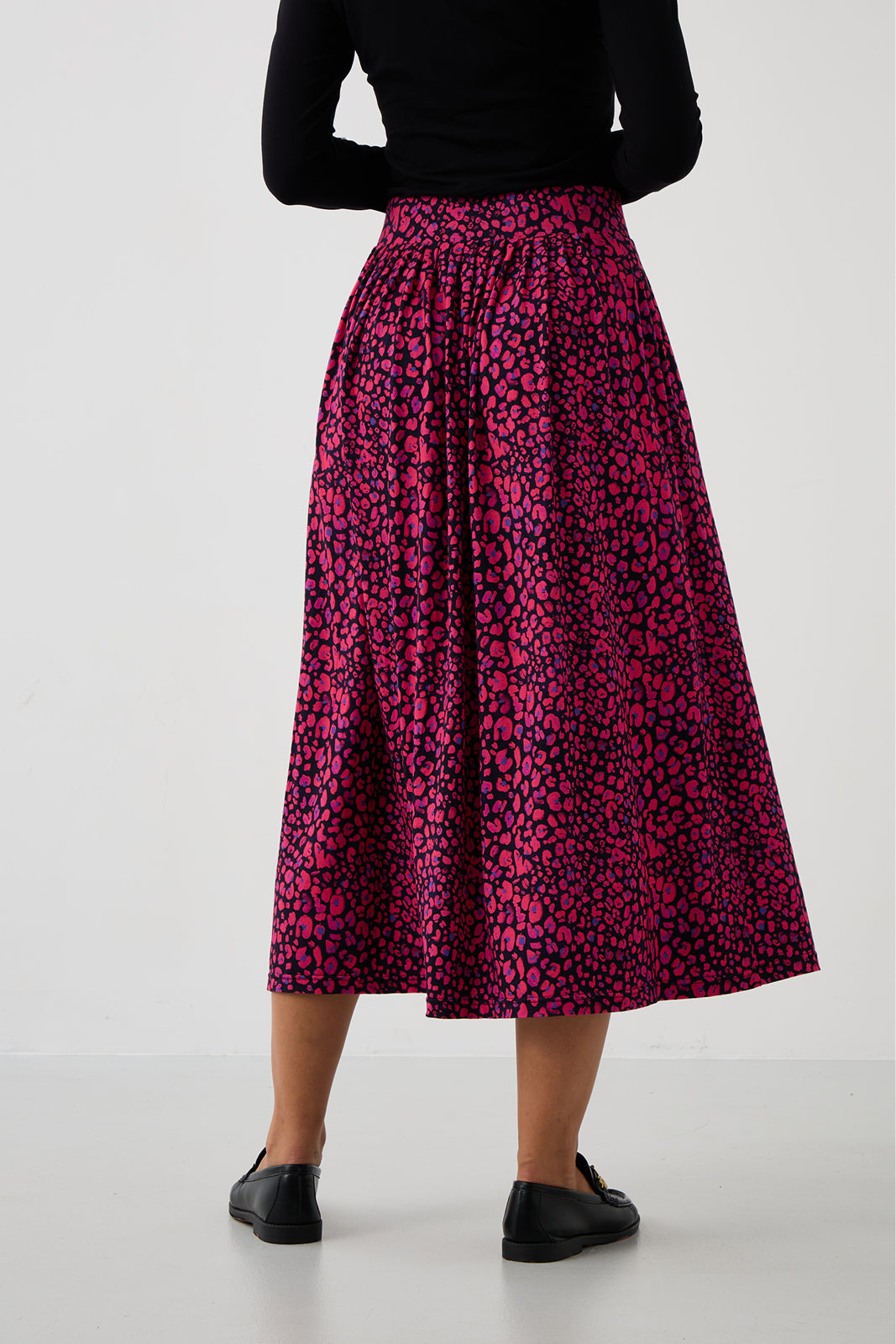 Spódnica HIGH RISK print mini leo pink & art blue