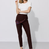 MADOXY espresso & print leo burgundy