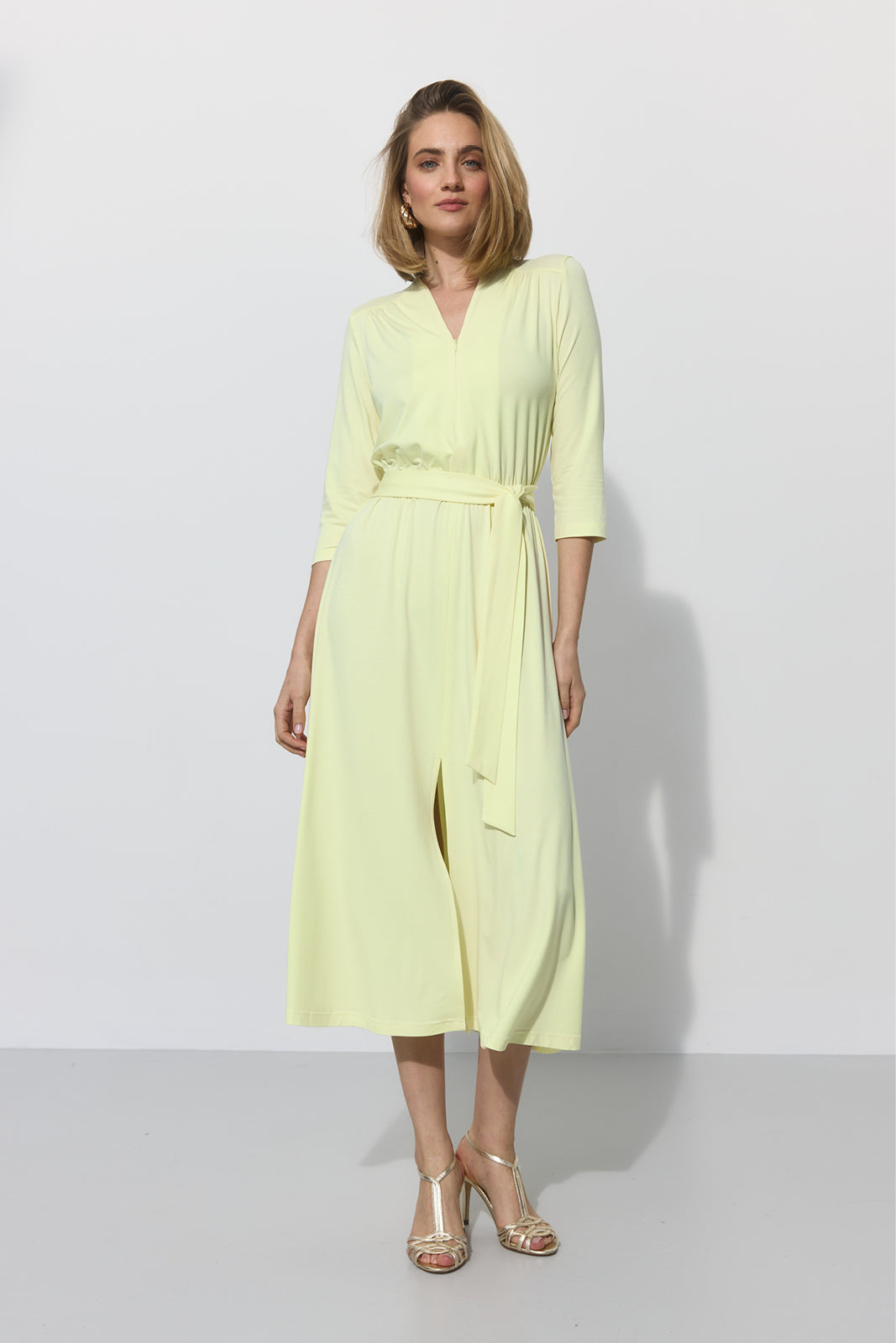 LIBERTY DRESS krem cytrynowy