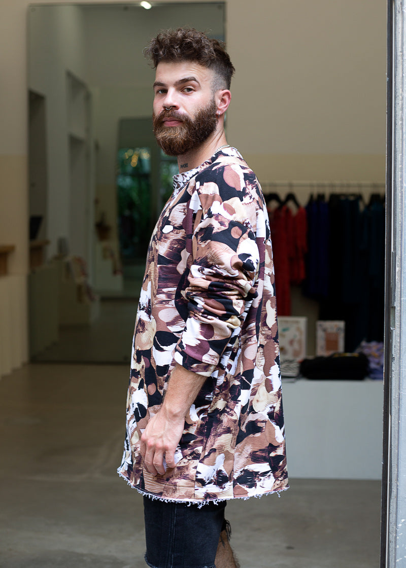 BLUZA CREWNECK print Rorschach pustynia