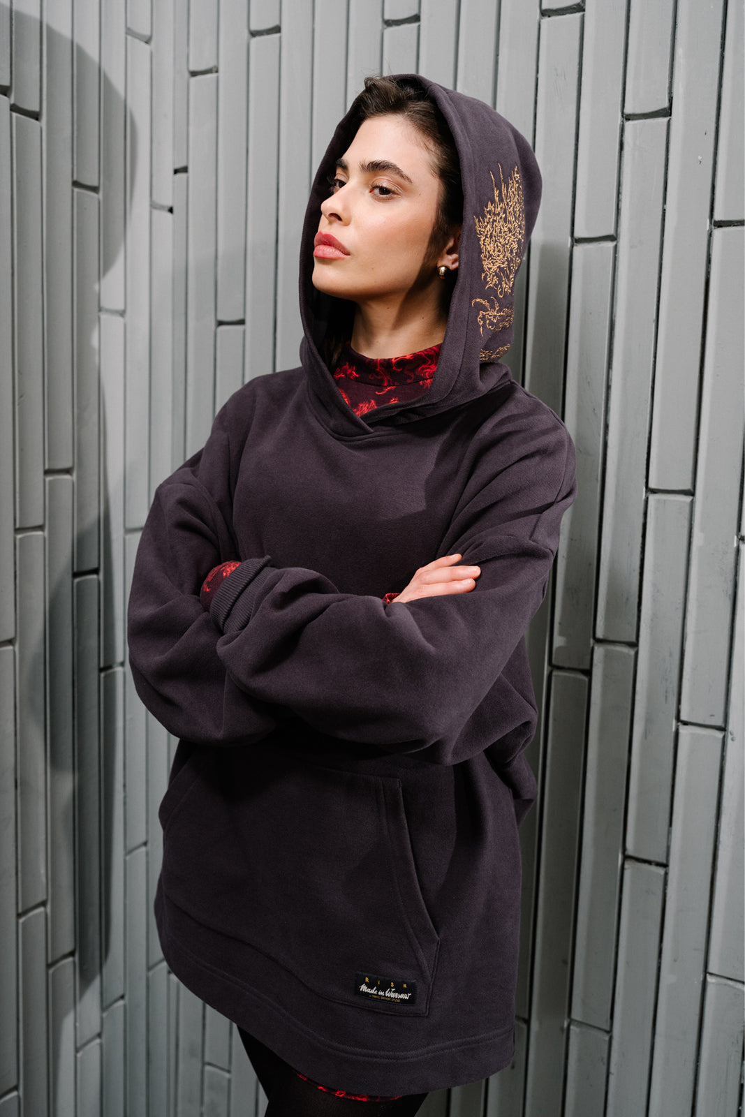 Bluza LOVE YOU MORE nearly black haft Swanski Studio