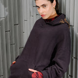 Bluza LOVE YOU MORE nearly black haft Swanski Studio
