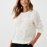 Bluza LUCY IN THE SKY haft richelieu white