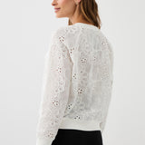 Bluza LUCY IN THE SKY haft richelieu white