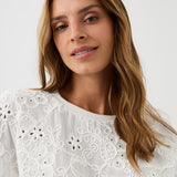 Bluza LUCY IN THE SKY haft richelieu white