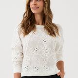 Bluza LUCY IN THE SKY haft richelieu white
