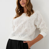 Bluza LUCY IN THE SKY haft richelieu white