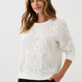 Bluza LUCY IN THE SKY haft richelieu white