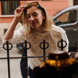 Bluza LUCY IN THE SKY haft richelieu white