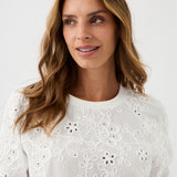 Bluza LUCY IN THE SKY haft richelieu white
