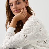 Bluza LUCY IN THE SKY haft richelieu white