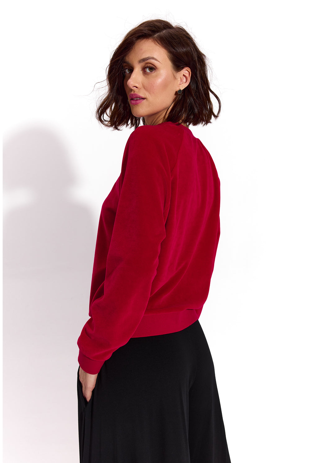 LUCY IN THE SKY szkarłatny welur