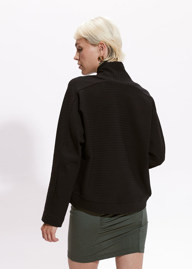 BLUZA PLEASURE czarny prążek