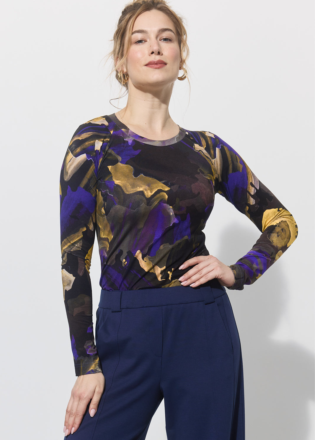 SAWCIA Z DŁUGIM RĘKAWEM print Dreamworld złoty