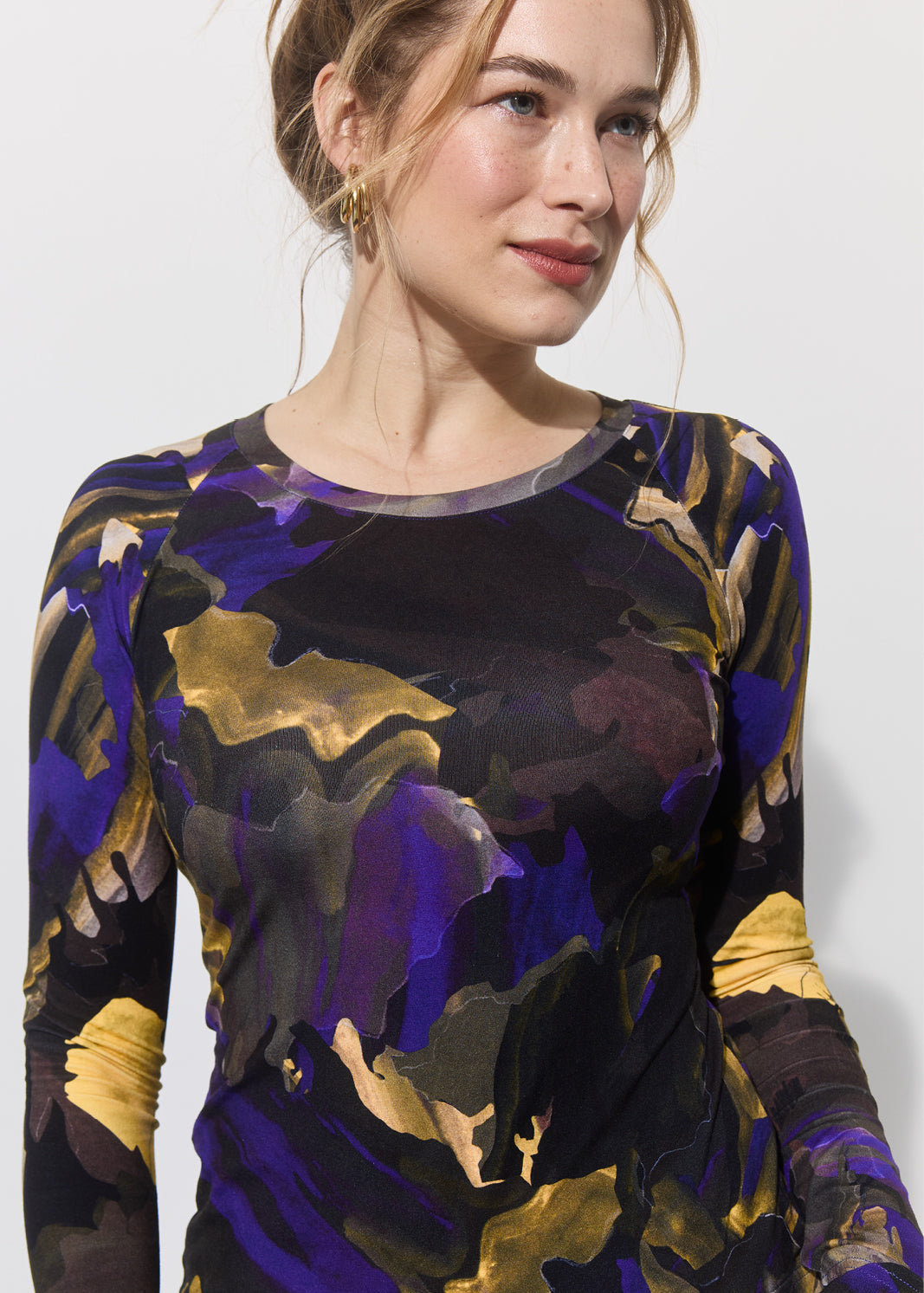 SAWCIA Z DŁUGIM RĘKAWEM print Dreamworld złoty