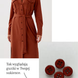 Sukienka OFFICE QUEEN BEZ KIESZENI rusty