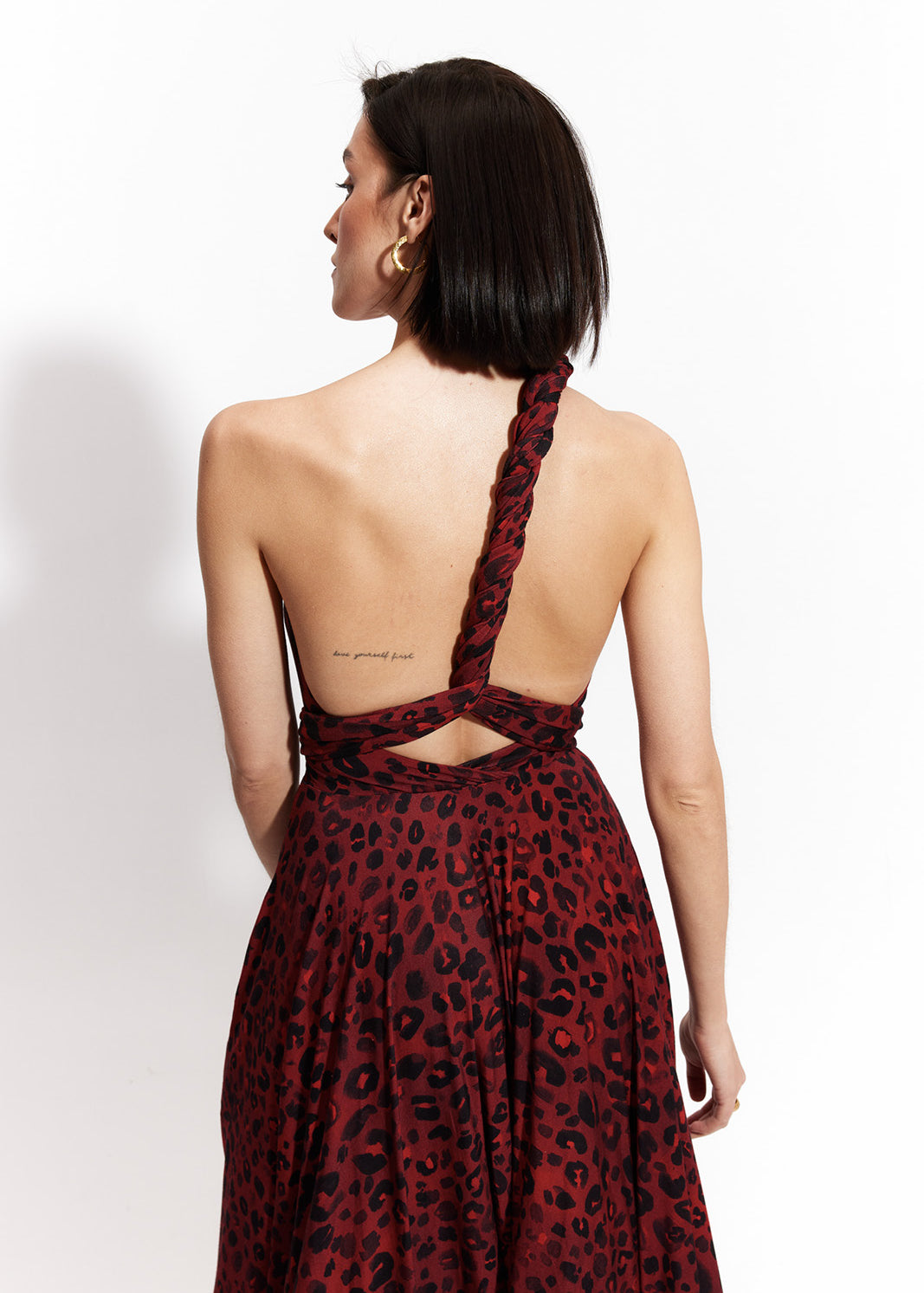 INFINITY DRESS MIDI print kiss me leo