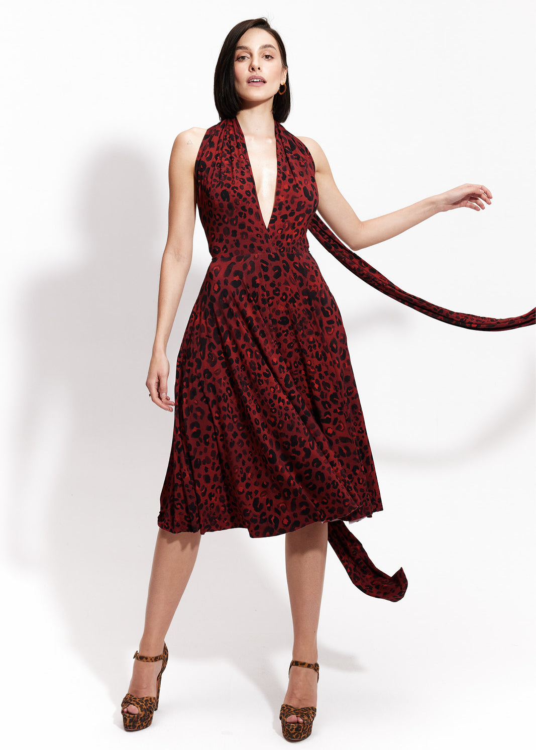 INFINITY DRESS MIDI print kiss me leo