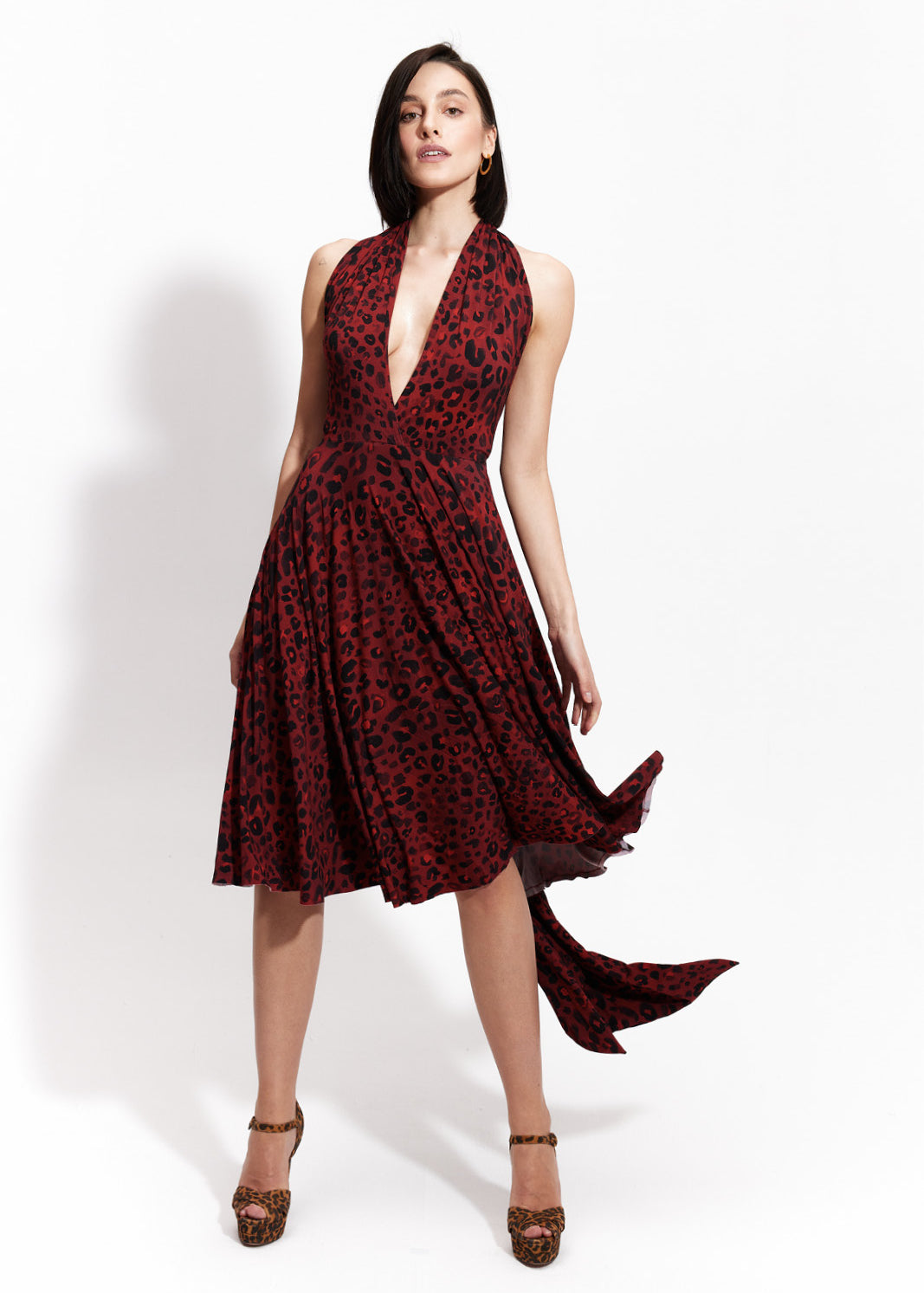 INFINITY DRESS MIDI print kiss me leo