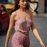 BIARRISK print różowe żonkile