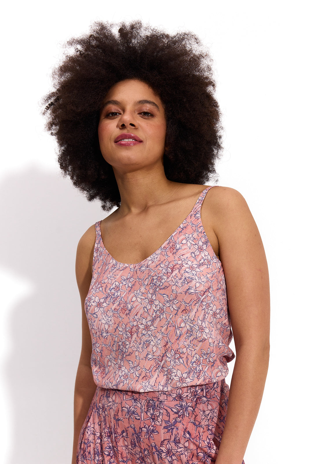 BIARRISK print różowe żonkile